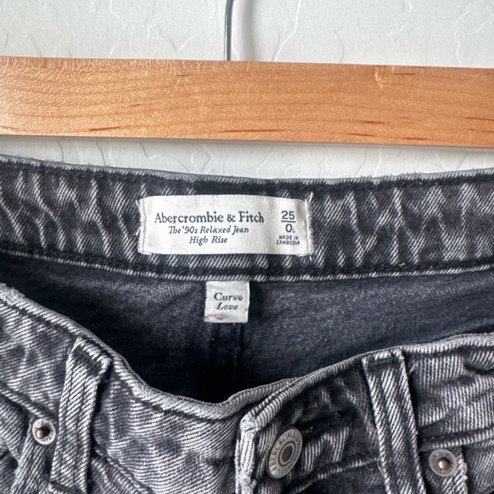 Abercrombie & Fitch Dark Gray High Rise Jeans - Picture 5 of 6